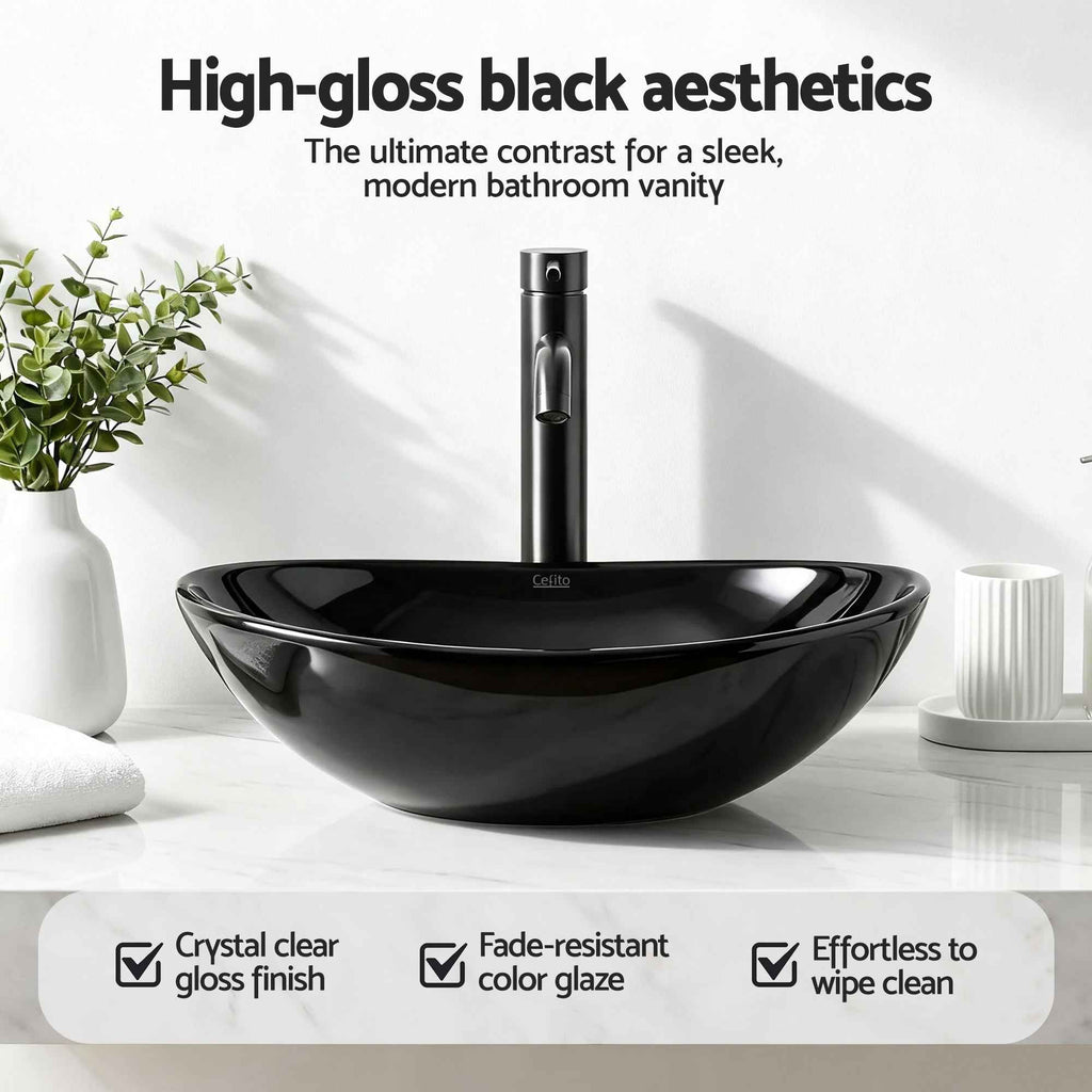 Cefito Bathroom Basin Ceramic Vanity Sink Hand Wash Bowl 41x34cm