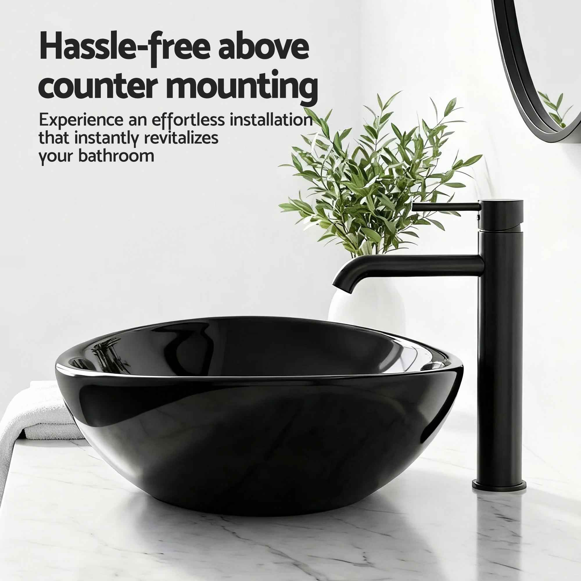 Cefito Bathroom Basin Ceramic Vanity Sink Hand Wash Bowl 41x34cm