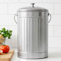 Gardeon Compost Bin Kitchen Countertop Food Waste Caddy 6L Silver