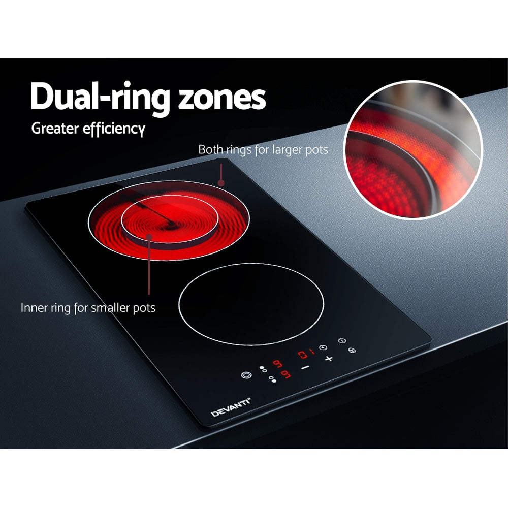 Devanti Electric Ceramic Cooktop 30cm - YDS.com.au
