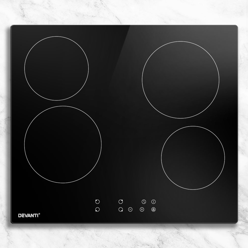 Devanti Electric Ceramic Cooktop 60cm Touch Control - YDS.com.au