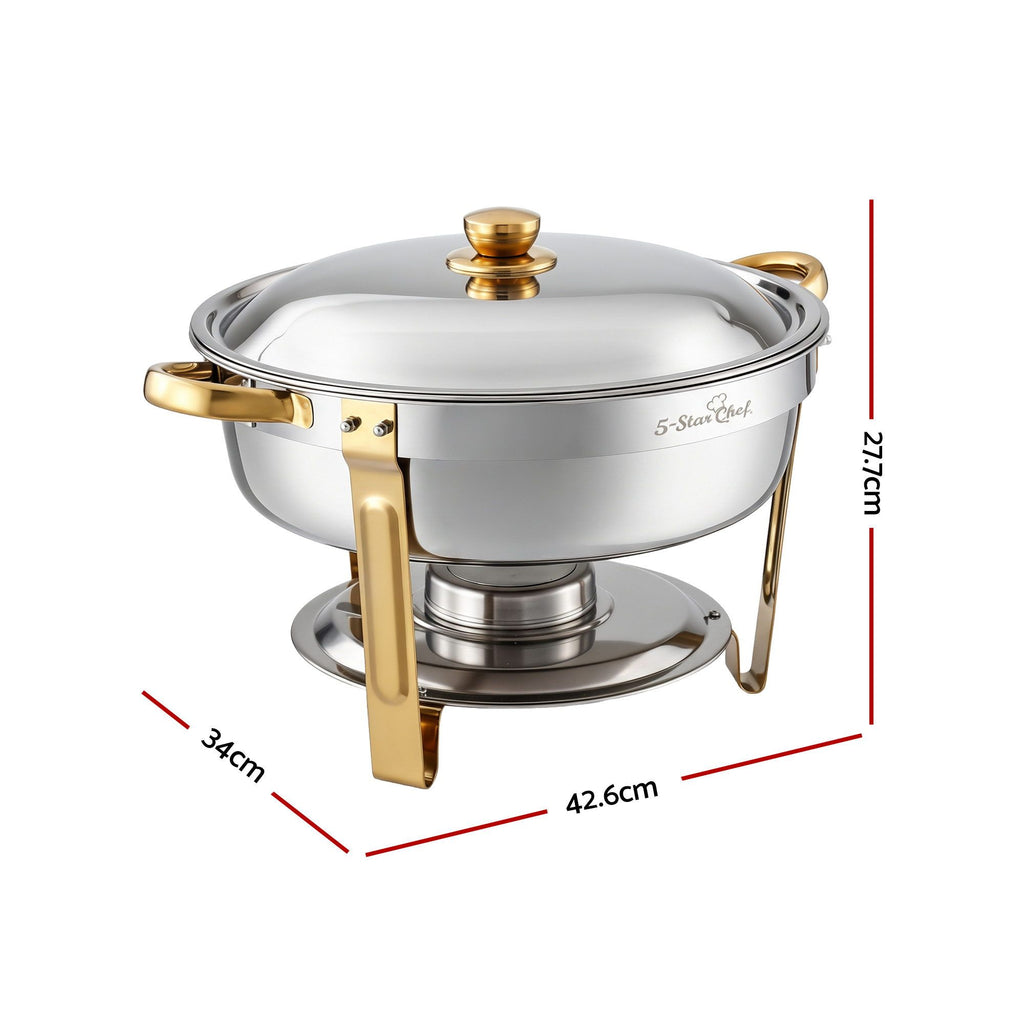 5-Star Chef 5L Chafing Dish Set 2-Pack, Food Warmer Catering Server Buffet