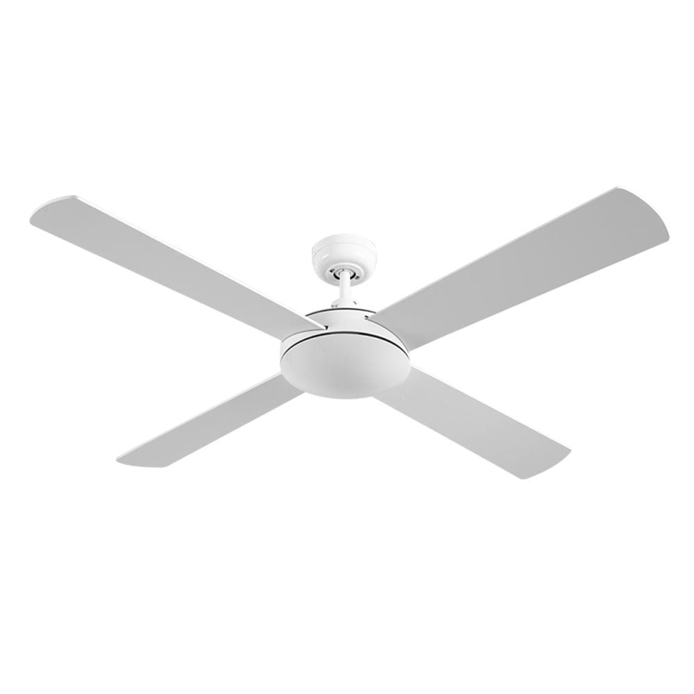 Devanti 52'' Ceiling Fan AC Motor 4 Blades w/Remote - White - YDS.com.au