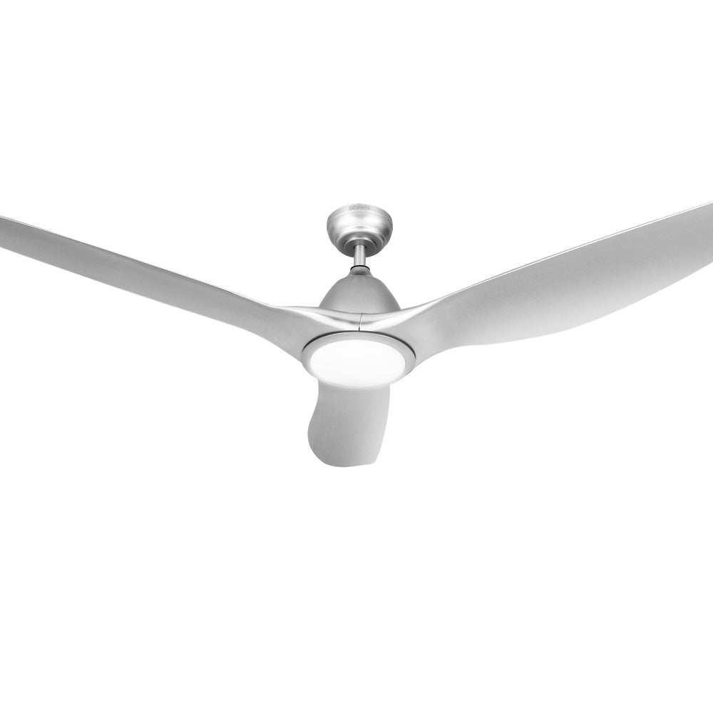 Devanti 64 Inch Ceiling Fan DC Motor w/Light w/Remote - Silver - YDS.com.au