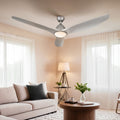 Devanti 64 Inch Ceiling Fan DC Motor w/Light w/Remote - Silver - YDS.com.au
