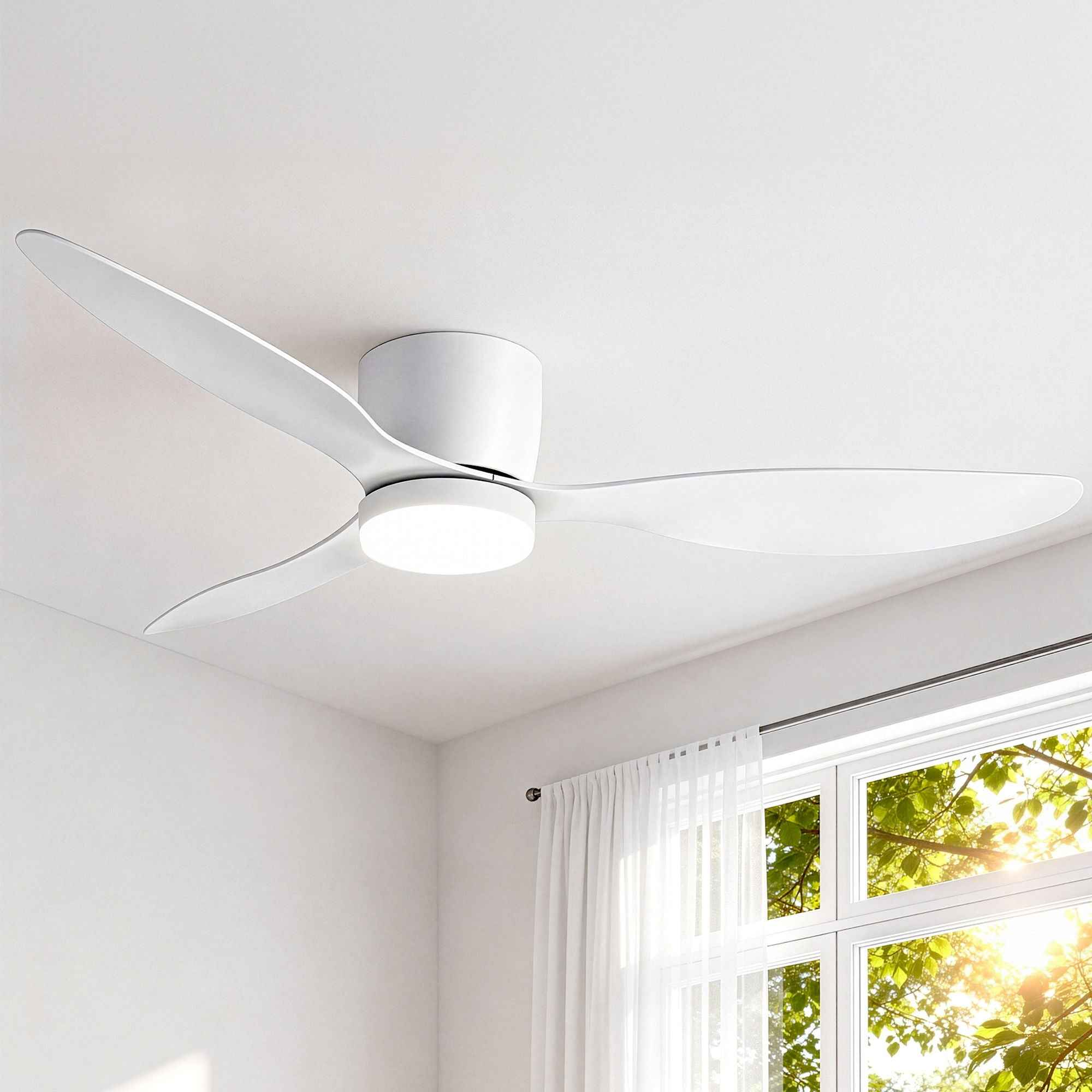 Devanti 52'' Ceiling Fan 3 Blades DC Motor w/Light w/Remote White