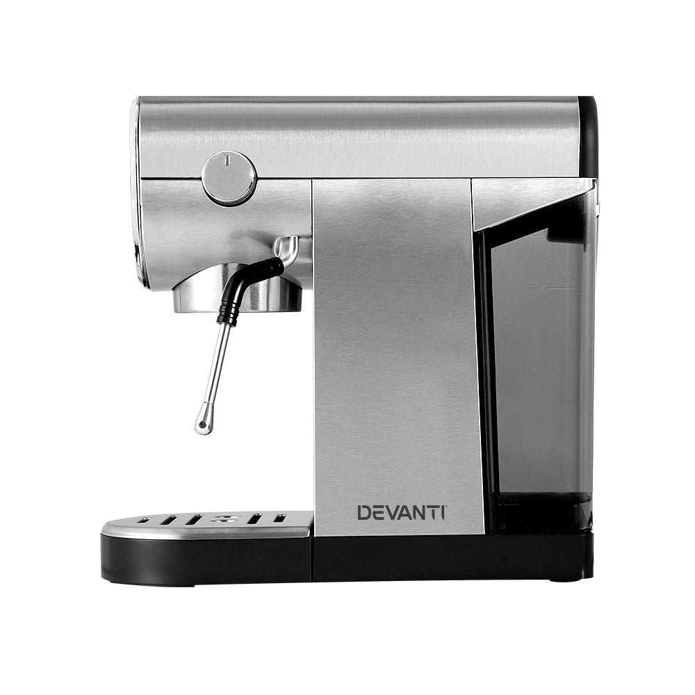 Devanti 20 Bar Coffee Machine Espresso Cafe Maker