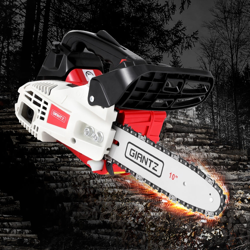 Motosierra de gasolina Giantz de 25 cc con barra de 10" y arranque electrónico para poda de árboles