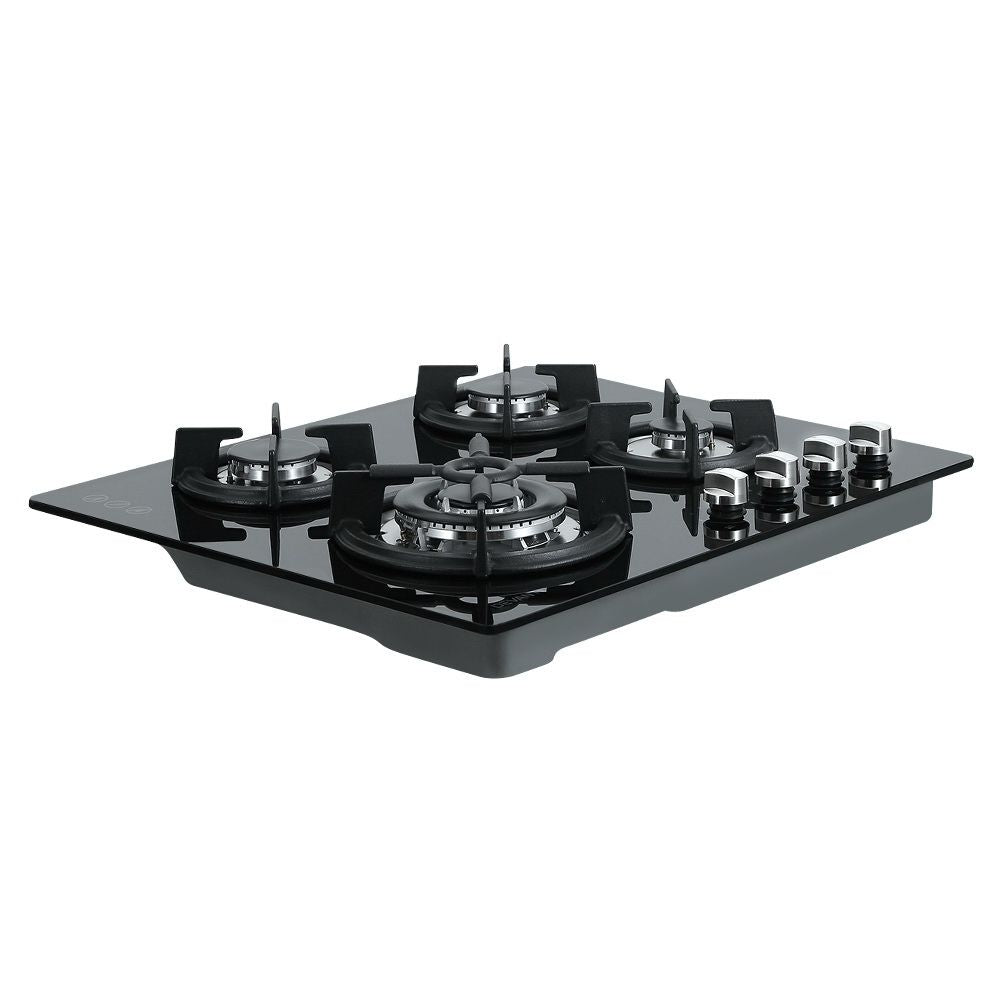 Cocina a gas Devanti de 60 cm y 4 quemadores, color negro
