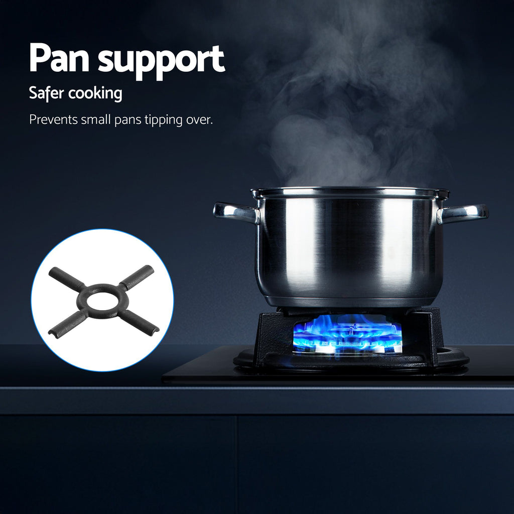Cocina a gas Devanti de 60 cm y 4 quemadores, color negro