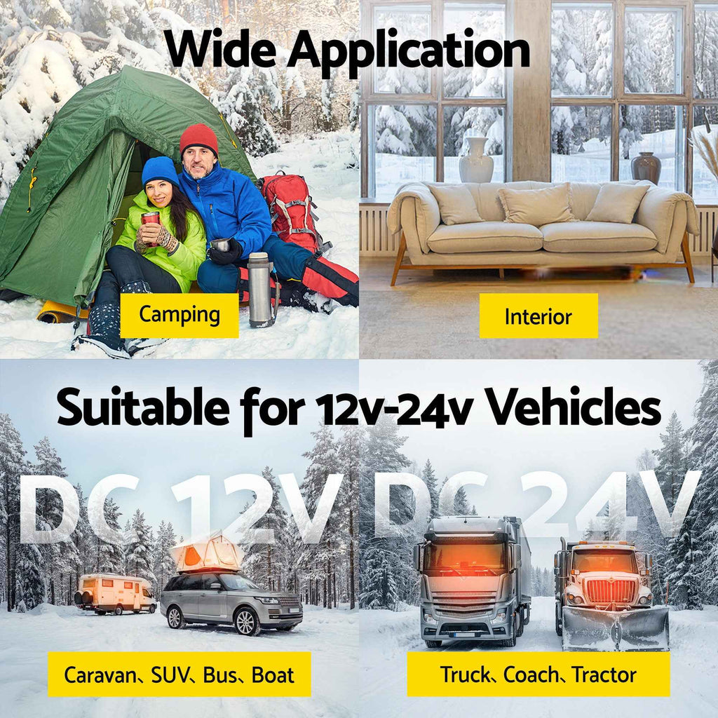 Giantz Diesel Air Heater All-in-one 12/24V 5KW LCD Remote Control for Car RV Indoors machinery