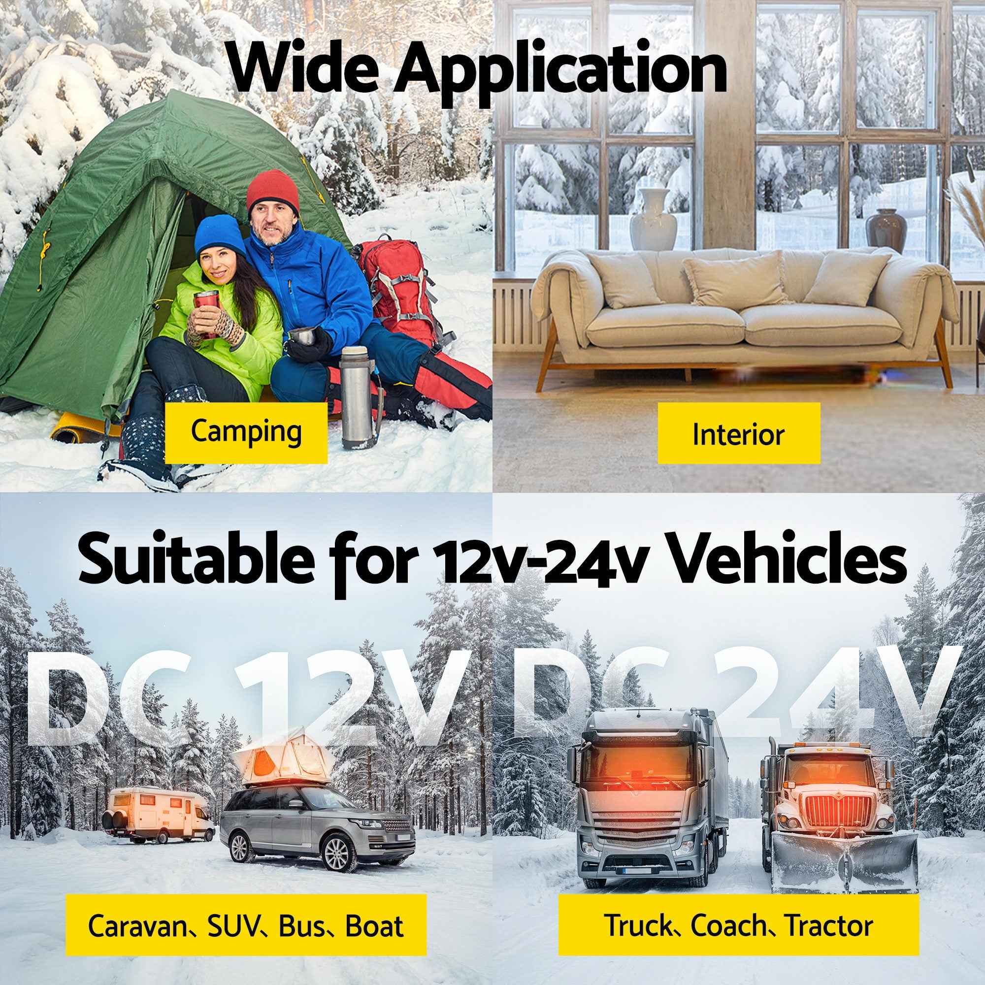 Giantz Diesel Air Heater All-in-one 12/24V 5KW LCD Remote Control for Car RV Indoors machinery