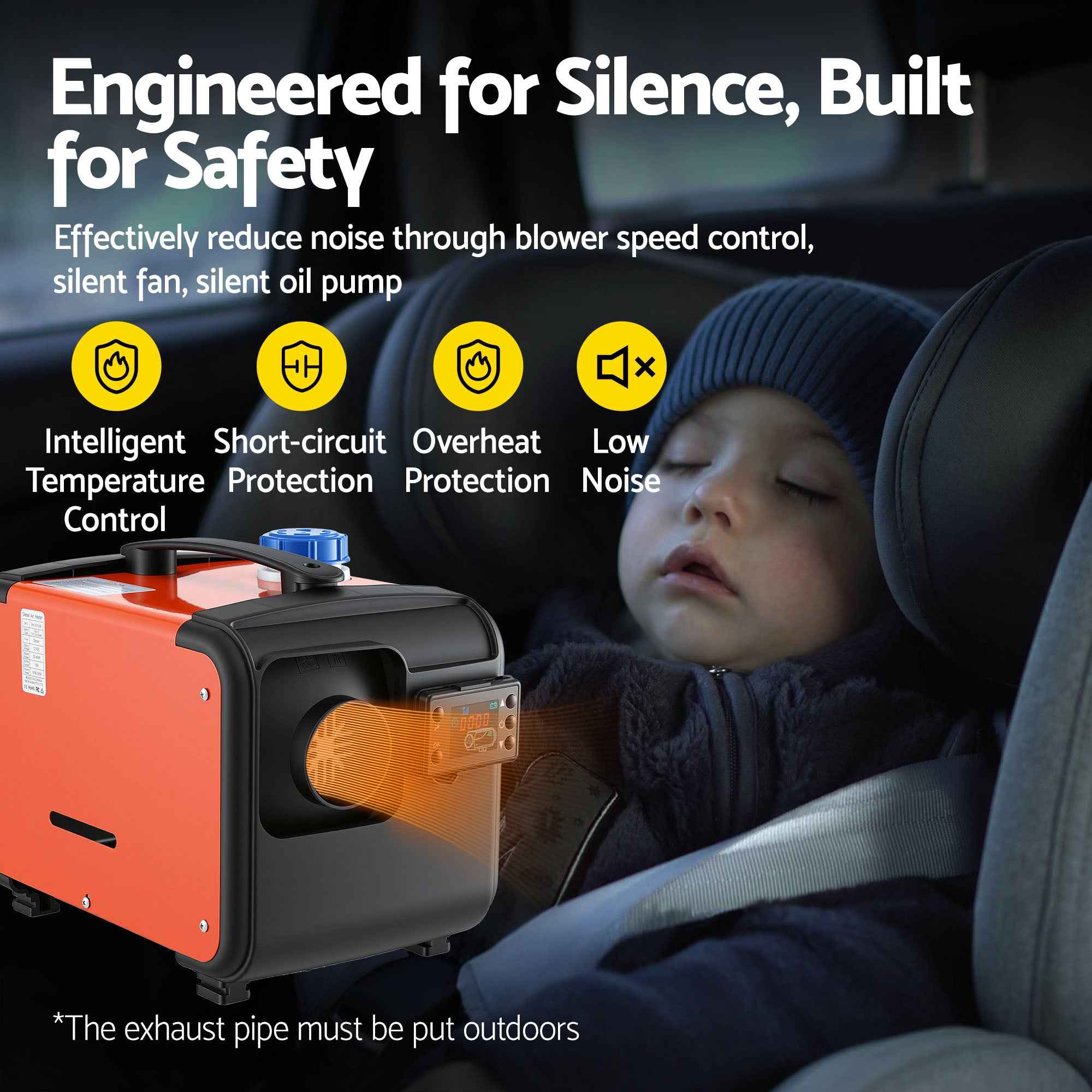 Giantz Diesel Air Heater All-in-one 12/24V 5KW LCD Remote Control for Car RV Indoors machinery