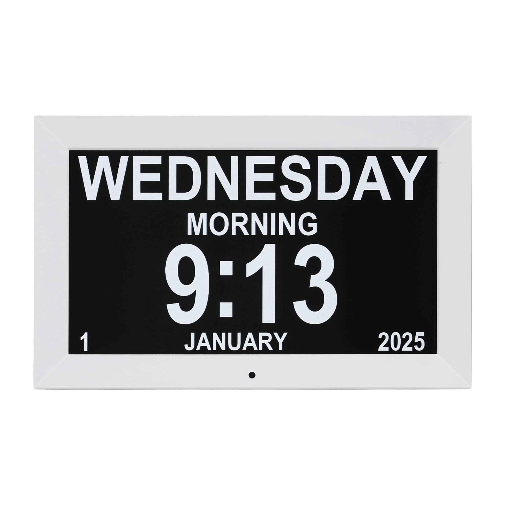 Artiss 10" Digital Day Clock Alarm Calendar Dementia Date Week Desk Clocks White