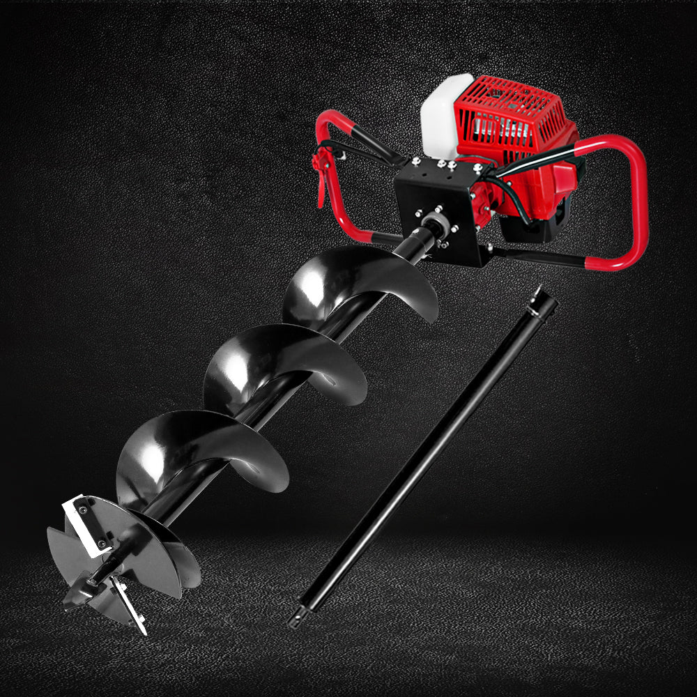 Giantz 80CC Post Hole Digger 200 mm Brocas de extensión de taladro de gasolina