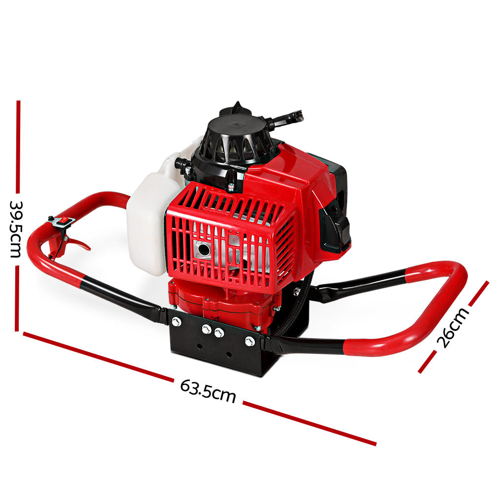 Motor para excavadora de pozos de gasolina Giantz de 80 cc, solo motor rojo