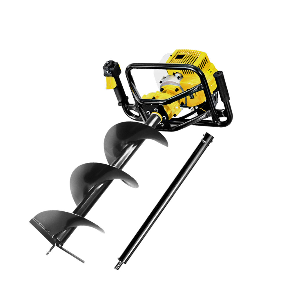Giantz 92CC 挖坑机 300 毫米汽油钻螺旋钻延长钻头