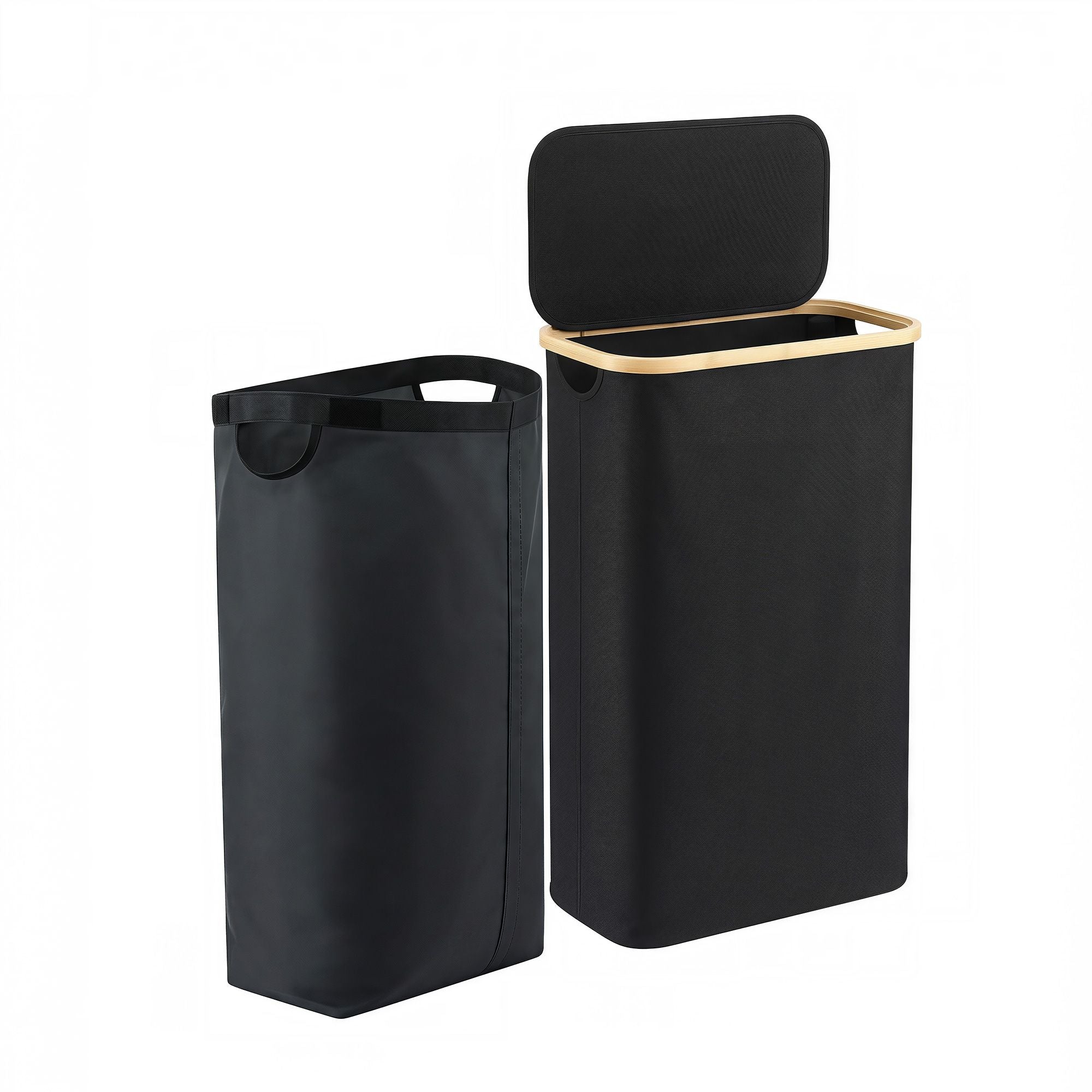 Artiss Laundry Basket with Removable Bag Foldable Black