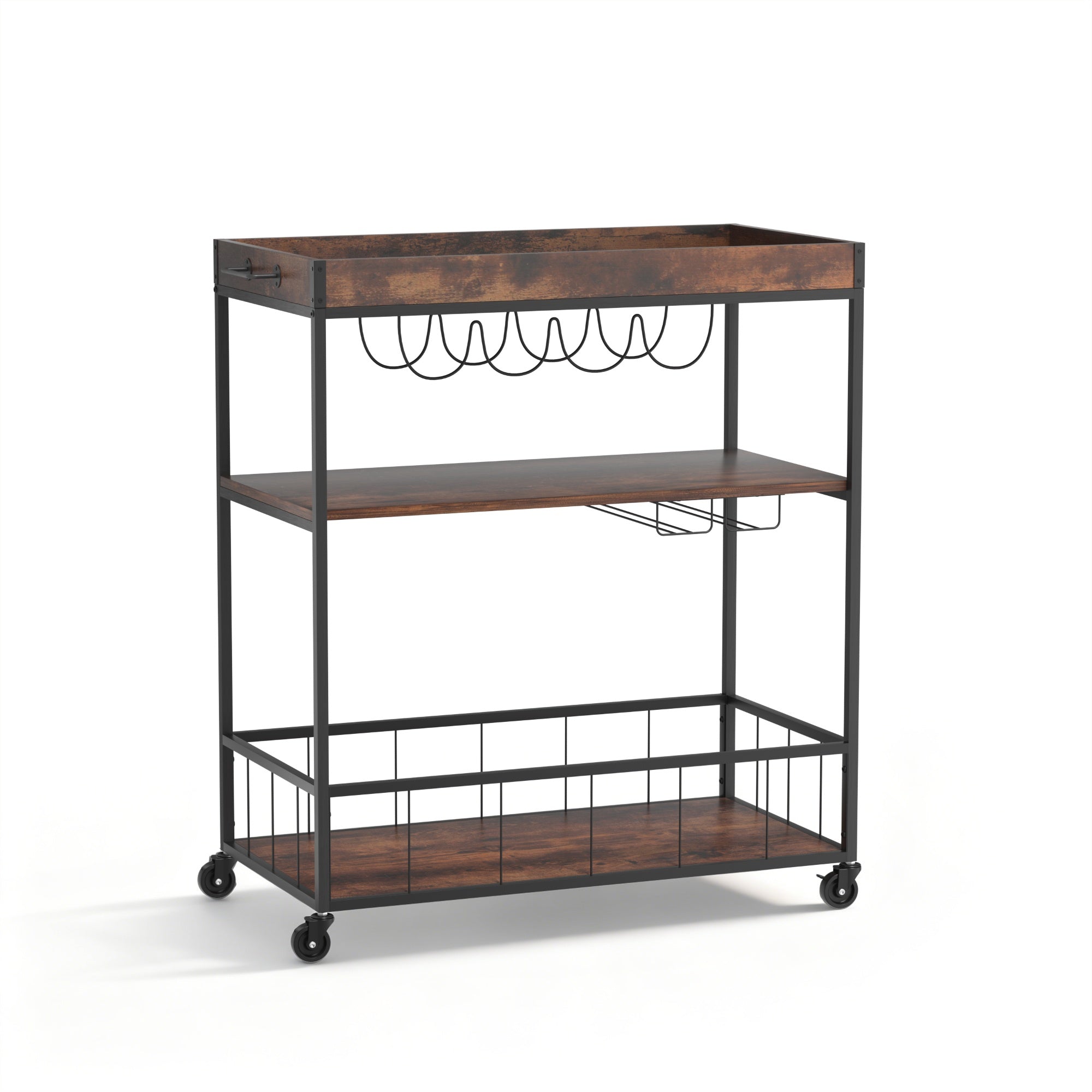 Artiss Kitchen Island 滚动式餐车