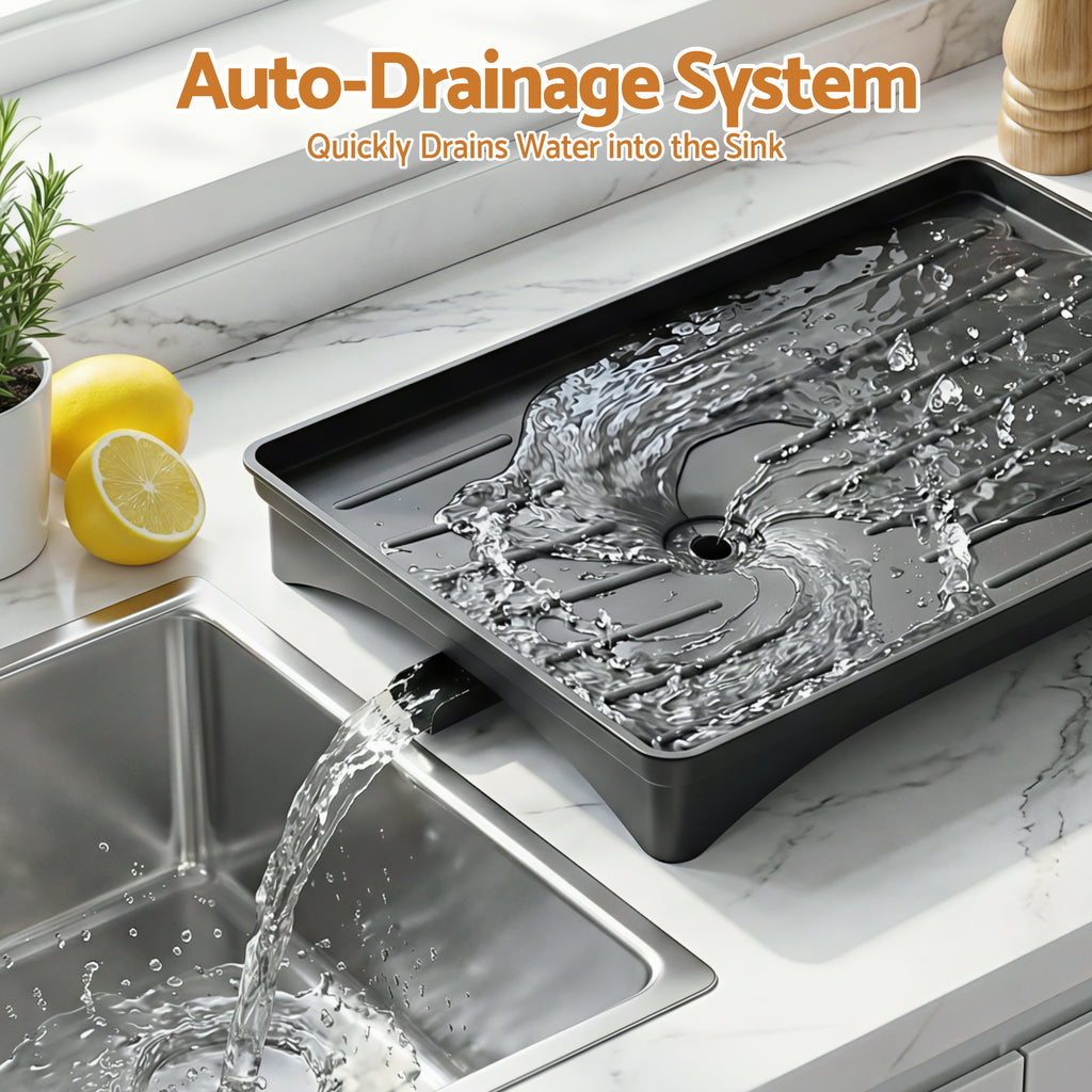 Cefito Dish Drying Rack for Kitchen Storage Organisation Kitchen Sink Organiser Dish Drainer