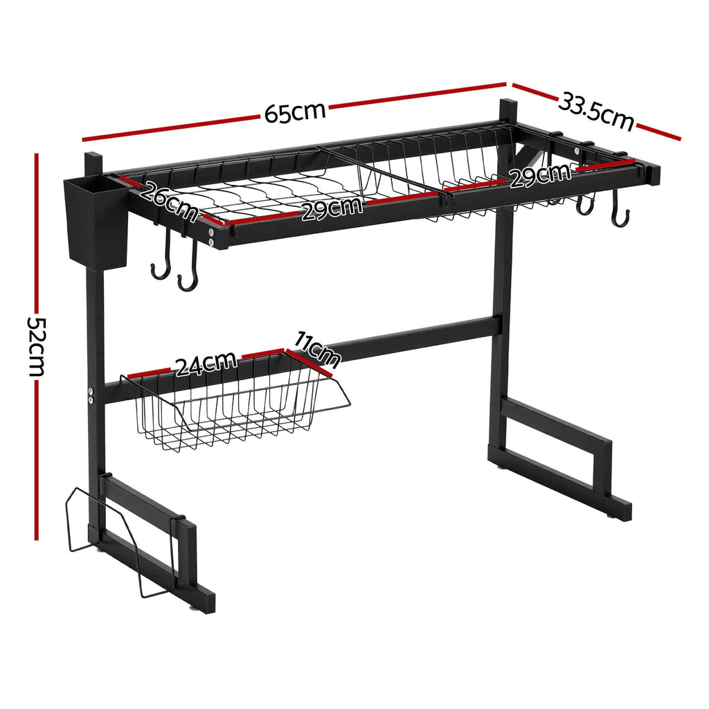 Cefito Dish Drying Rack for Kitchen Storage Organisation Kitchen Sink Organiser Dish Drainer