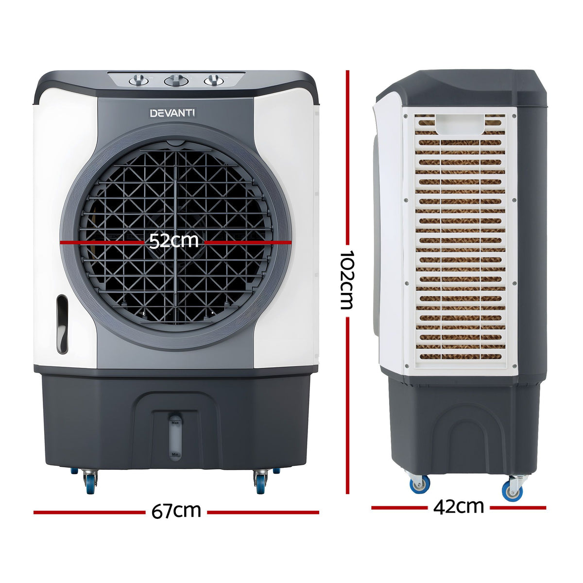 Devanti Evaporative Air Cooler Conditioner Commercial 45L