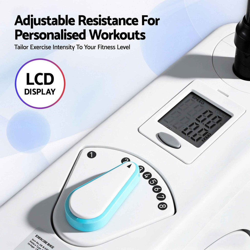 Everfit Exercise Bike Magnetic Desk Bike with Tabletop Fitness Home Workout Gym