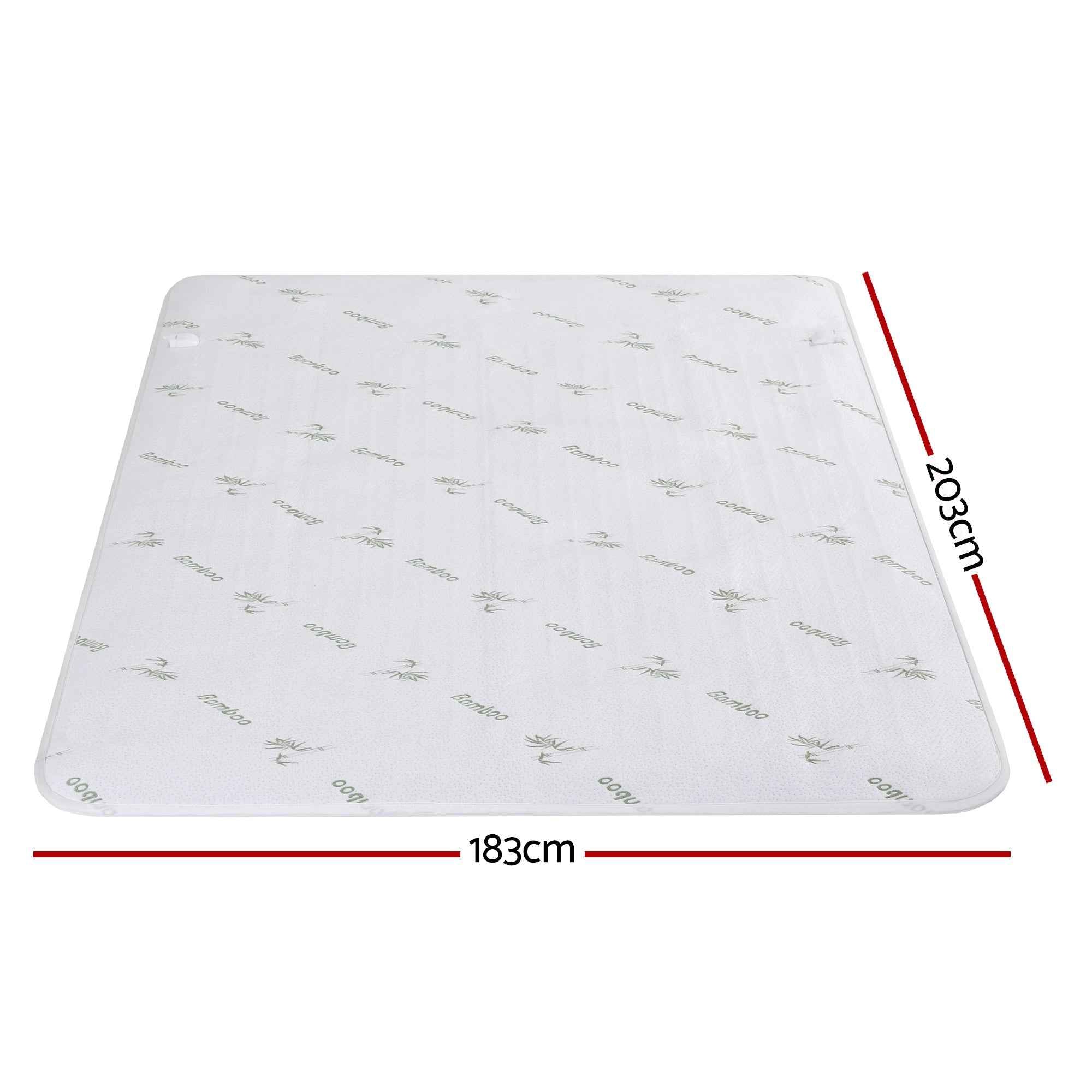 Giselle Electric Blanket Bamboo Fabric King Fitted Heated Pad Underlay Washable Winter