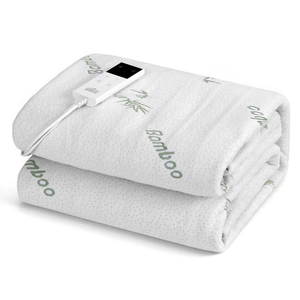 Giselle Electric Blanket Bamboo Fabric Single Fitted Heated Pad Underlay Washable Winter