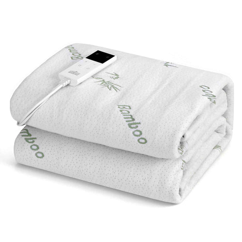 Giselle Electric Blanket Bamboo Fabric Single Fitted Heated Pad Underlay Washable Winter