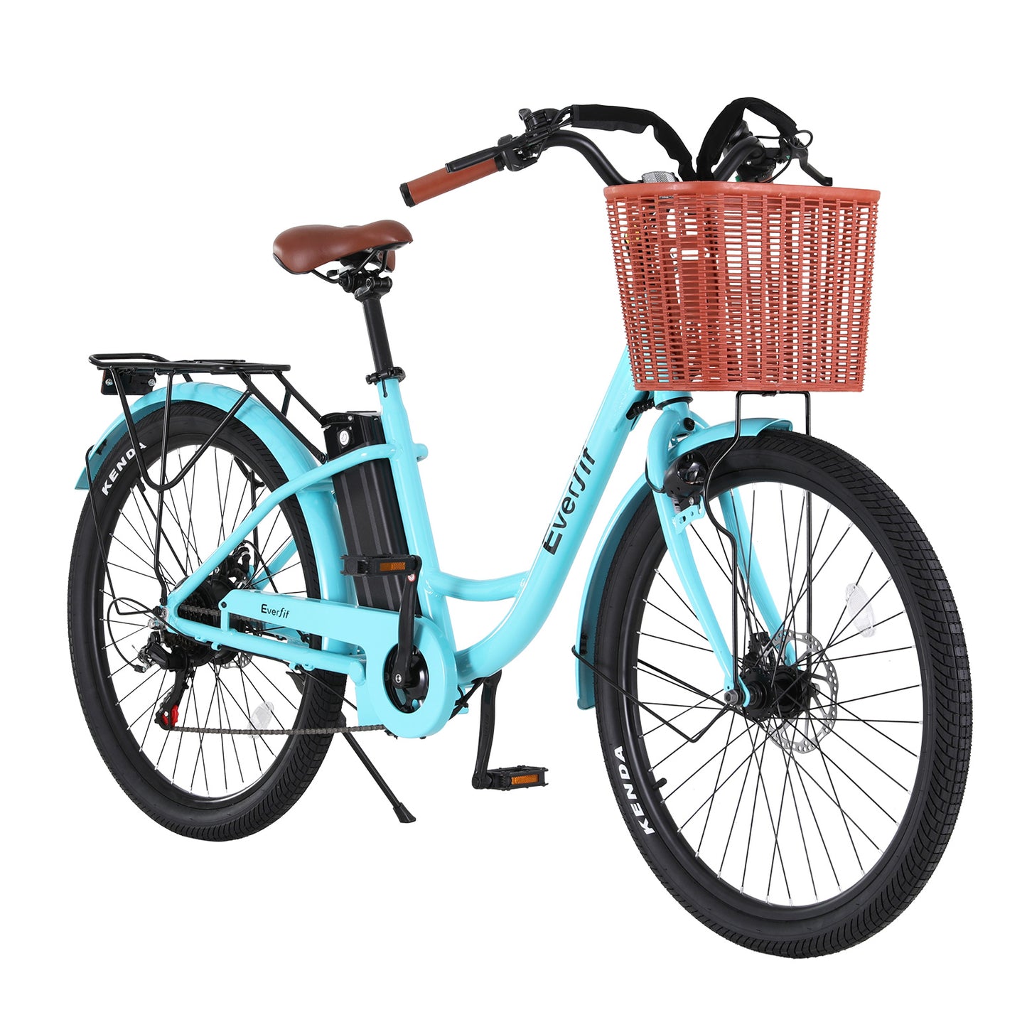 Bicicleta eléctrica Everfit de 26" Bicicleta urbana Bicicleta eléctrica para uso diario con batería BL