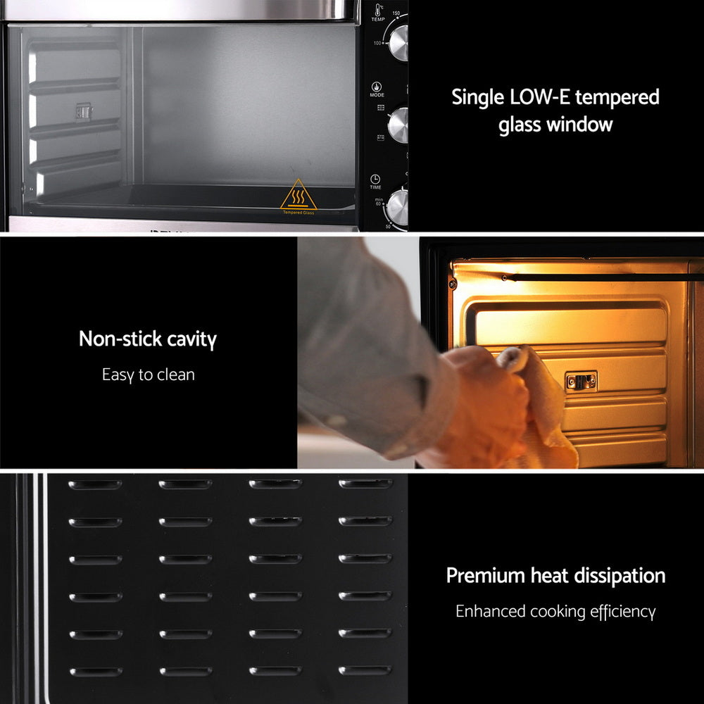 Devanti 30L Convection Oven Electric Fryer Ovens 1600W - YDS.com.au