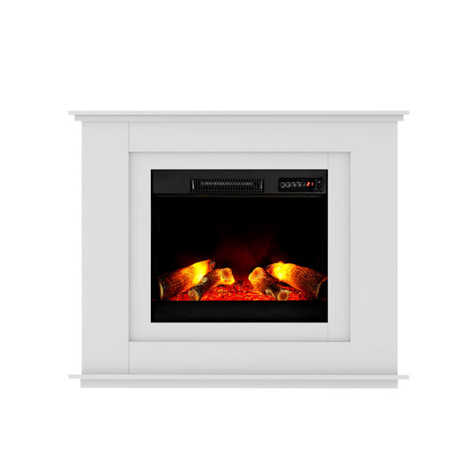 Devanti Electric Fireplace Fire Heater 2000W White