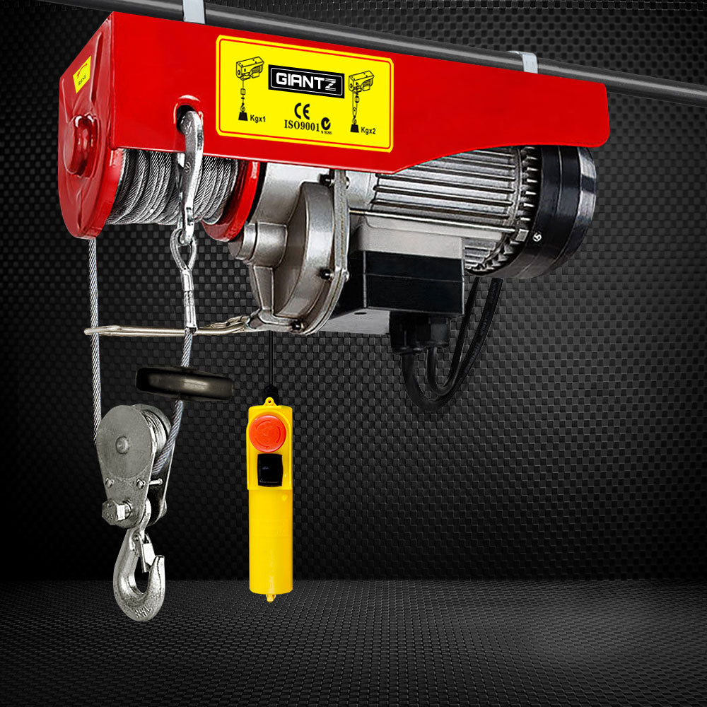 Giantz 电动葫芦绞盘 400/800KG 电缆 20M 绳索工具远程链条起重