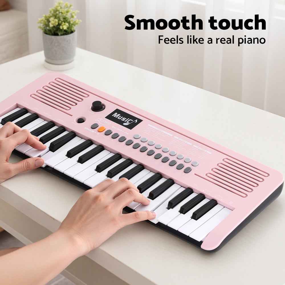 Alpha 37-Key Digital Piano Keyboard for Kids Beginners Electronic Keyboard Piano Gift Pink