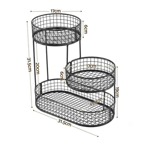 5-Star Chef Fruit Basket Bowl Space Saving Kitchen Food Storage Organiser