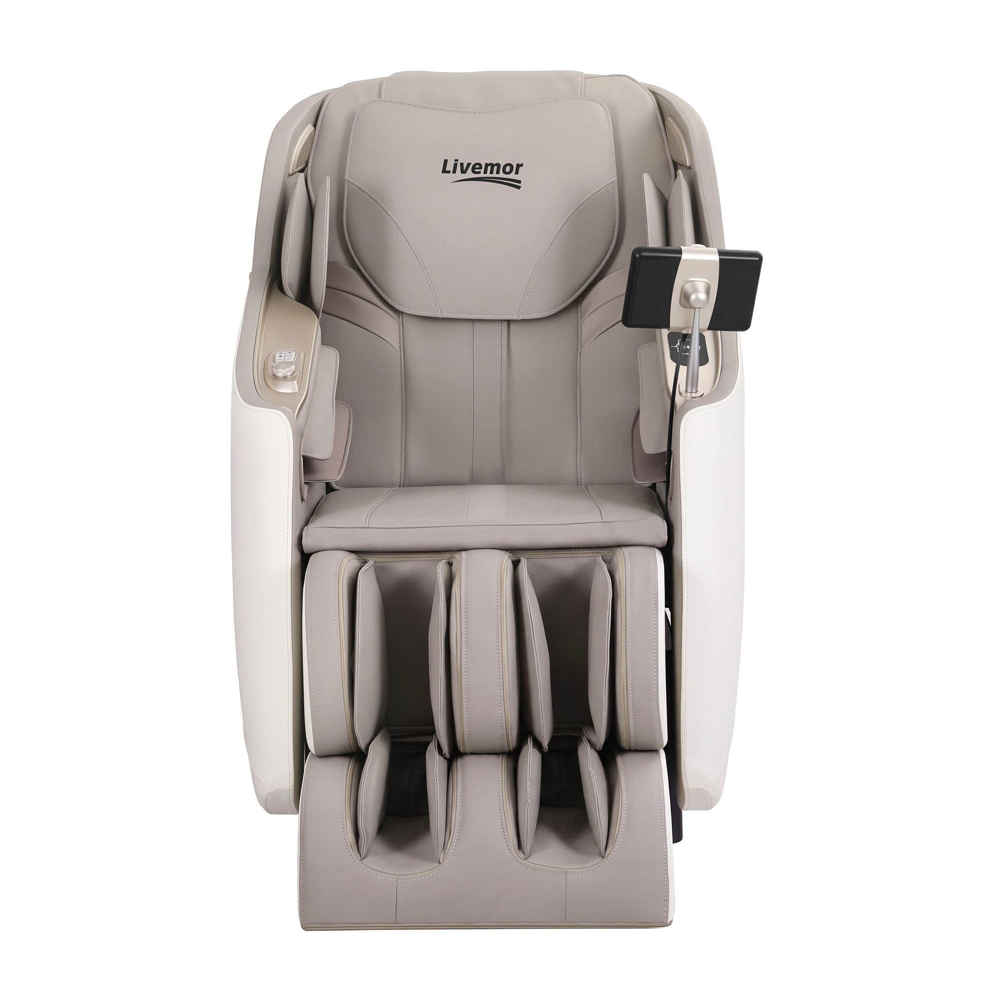 Livemor Elite 4D Massage Chair Recliner, SL Track Zero Gravity & Heat Auto Body Scan, 12 Auto Programs, 3 Zero-G Positions, Foot Rollers, Airbag Compression, Bluetooth Speaker, Wireless Charging