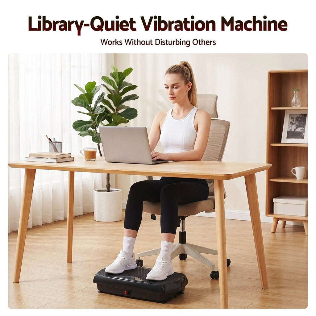 Everfit Vibration Plate Exercise Machine Full Body Shaker Workout Vibrate Fitness Platform with Bluetooth, 150KG Capacity, 150Speed Levels Vibrating Plate for Home Women Men, Black