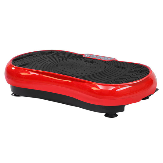 Plataforma vibradora Everfit con cuerda de resistencia para fitness en casa, color rojo