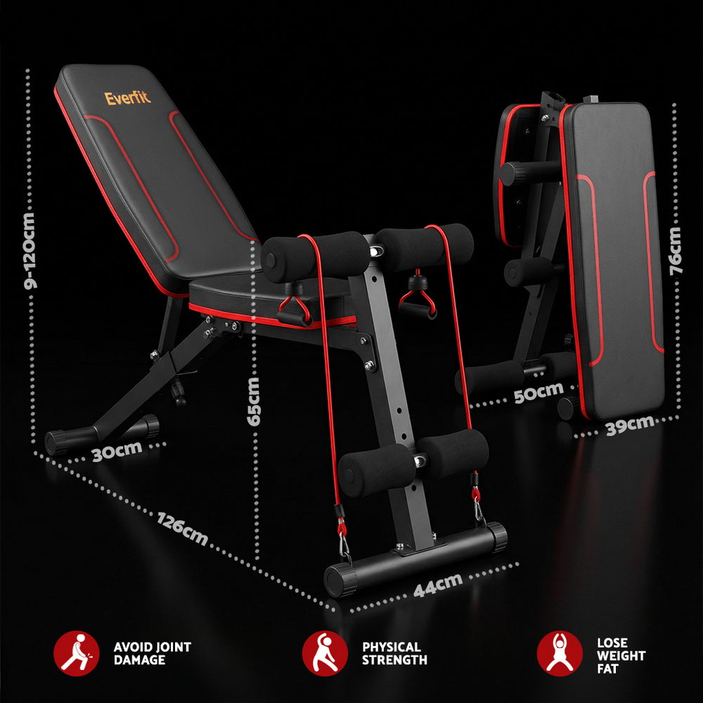 Banco de pesas Everfit ajustable FID Banco de prensa para gimnasio en casa Capacidad de 150 kg