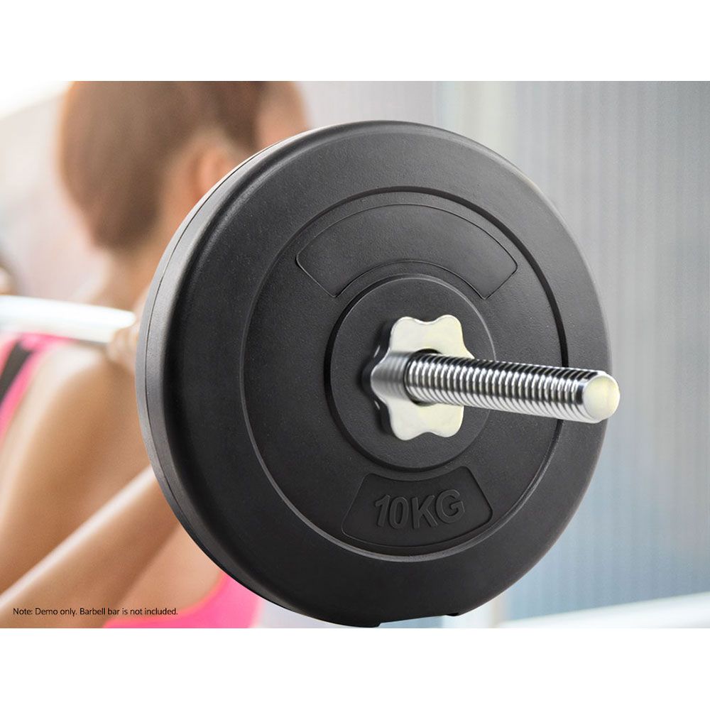 Discos de pesas Everfit estándar 2X 10 kg Discos de pesas con barra para levantamiento de pesas