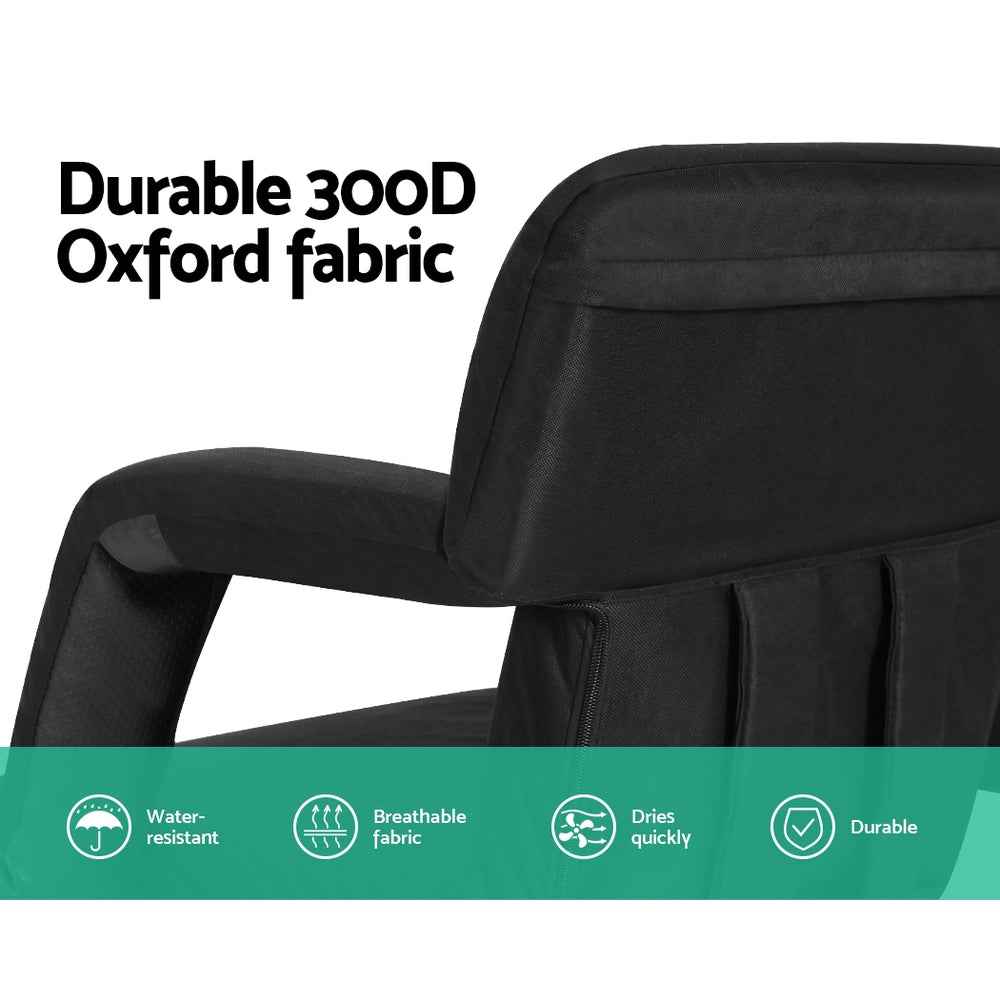 Artiss 2X Floor Lounge Sofa Bed With Armrest Heated Cushion