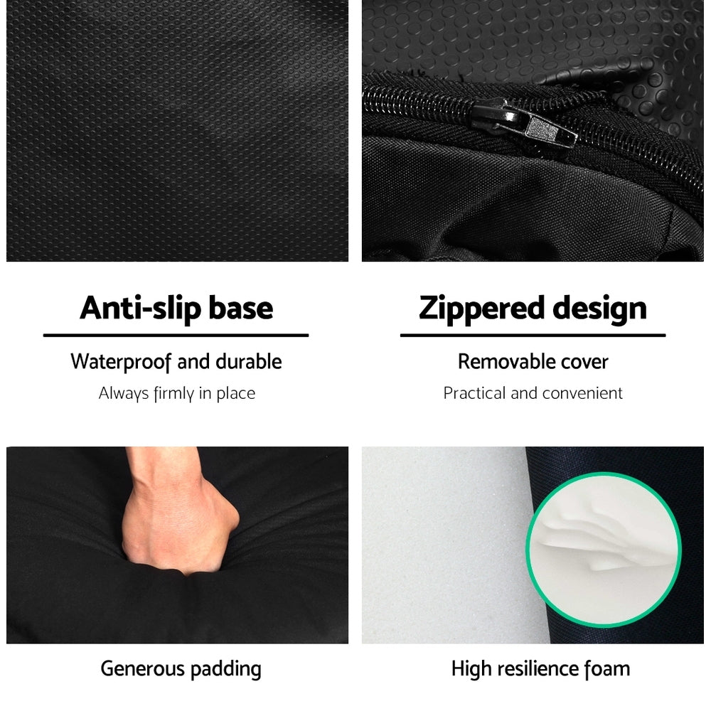 Artiss Floor Lounge Sofa Camping Chair Black - YDS.com.au