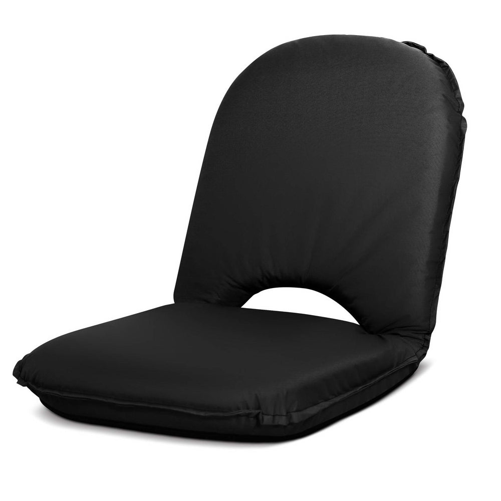 Artiss Floor Lounge Sofa Camping Chair Black - YDS.com.au