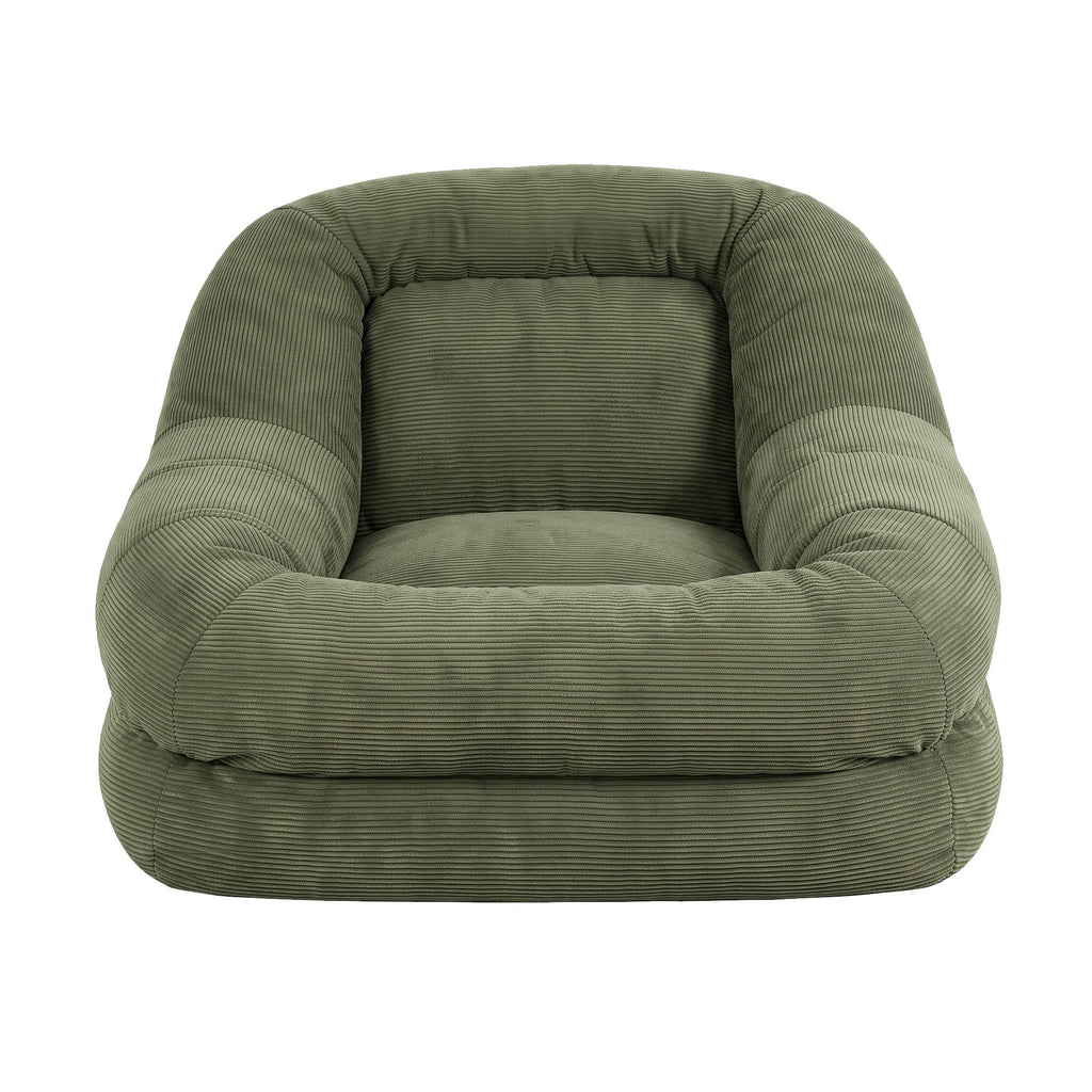 Artiss Armchair Floor Chair Couch Recliner 1 Seater Cloud Chaise Lounge Corduroy Green