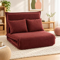 Artiss Floor Lounge Sofa Bed Foldable 2 Seater Orange