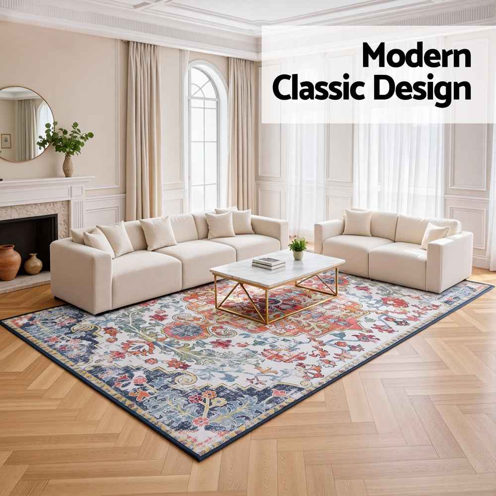Artiss Floor Rug 240X340cm Large Washable Geometric Area Rug Modern Carpet Mat