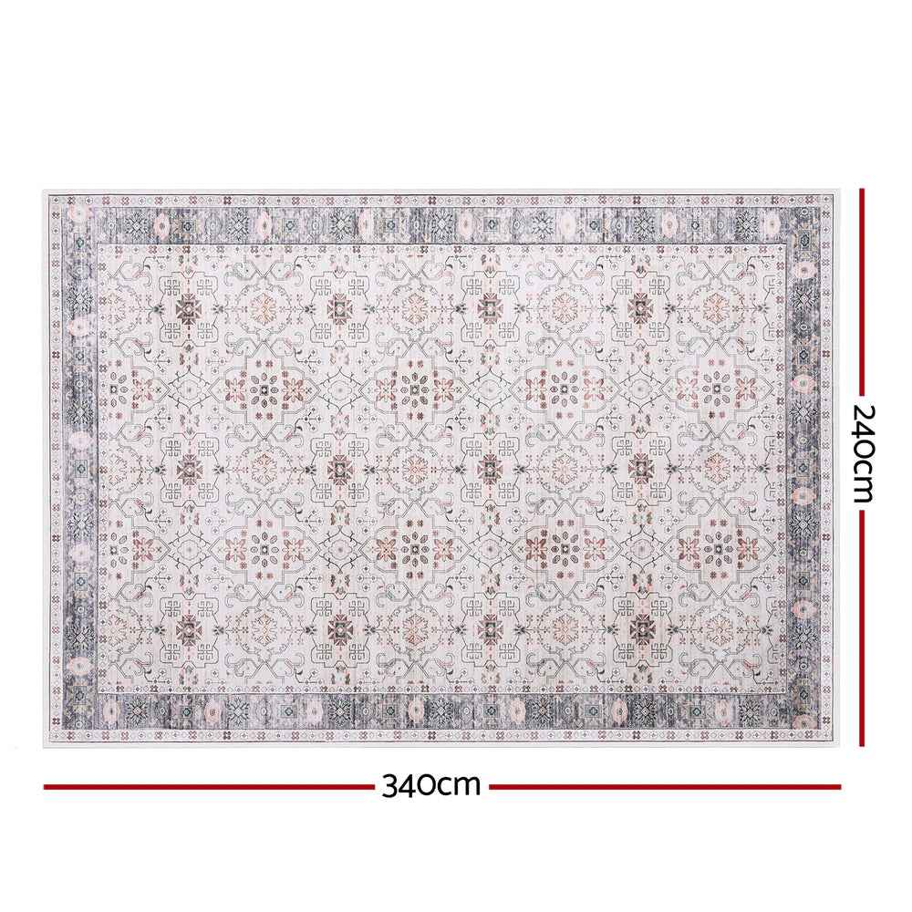 Artiss Washable Floor Rug 240X340cm Large Area Rug Modern Living Room Carpet