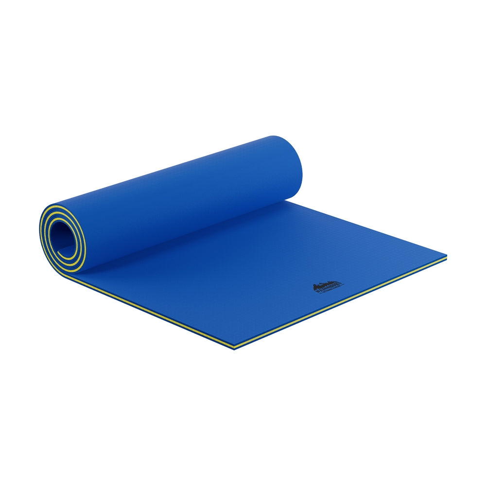 Plataforma flotante para piscina de espuma Weisshorn de 3,5 x 1,8 m, color azul