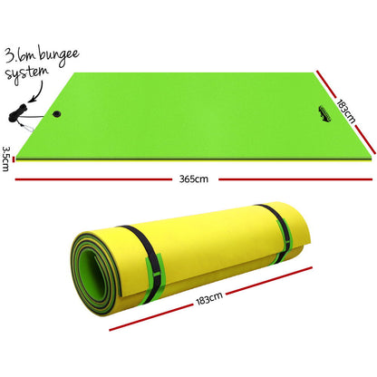 Plataforma flotante para piscina con espuma de 3,5 x 1,8 m de Weisshorn